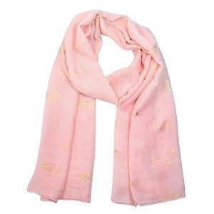Fashion American Flag/Leopard Print Scarf for Women Lightweight Scarves Shawl for Spring/Summer Winter All Seasons (B02) Pink