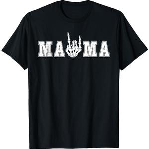 Mama Gothic Family Matching Skeleton Birthday Boy Girl T-Shirt, S