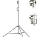 Amazon.com : Anautin 9.2 FT Stainless Steel Light Stand Photography, 1 Pack Heavy Duty Photography Tripod Stand with 1/4 to 3/8 Screw Adapter for Strobe,LED Video Light,Ring Light, Monolight, Softbox : Electronics