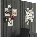 Aothia 12-Pack Felt Bulletin Board Tiles - 48x36 Modular Pin Board for Walls, 0.2" Thick Cork Board Alternative for Office & Classroom, 70 Adhesive Tabs & 40 Pushpins Included (Charcoal Gray)