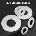 VGBUY 28PCS 5/8 Flat Washers for Screws and Bolts, 1-1/2 OD, Thickened 304 Stainless Steel 5/8 Washer Flat, Large Hardware Washers for Home, Industry, Indoor and Outdoor Use