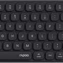 Rapoo 9010M Multi-Device Keyboard and Mouse Combo, 2.4GHz/Bluetooth 5.0/4.0 Wireless Keyboard & Mouse Set for Windows/Mac/Linux/Chrome, Support 4 Devices, Low-Profile Silent Click, Battery Powered (Black)