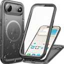 Cozycase for iPhone Air Waterproof Case Full-Body Bumper Shockproof Dustproof Cases with Built-in Screen Protector &Camera Control Compatible with MagSafe,Drop Proof Cover Frosted Black