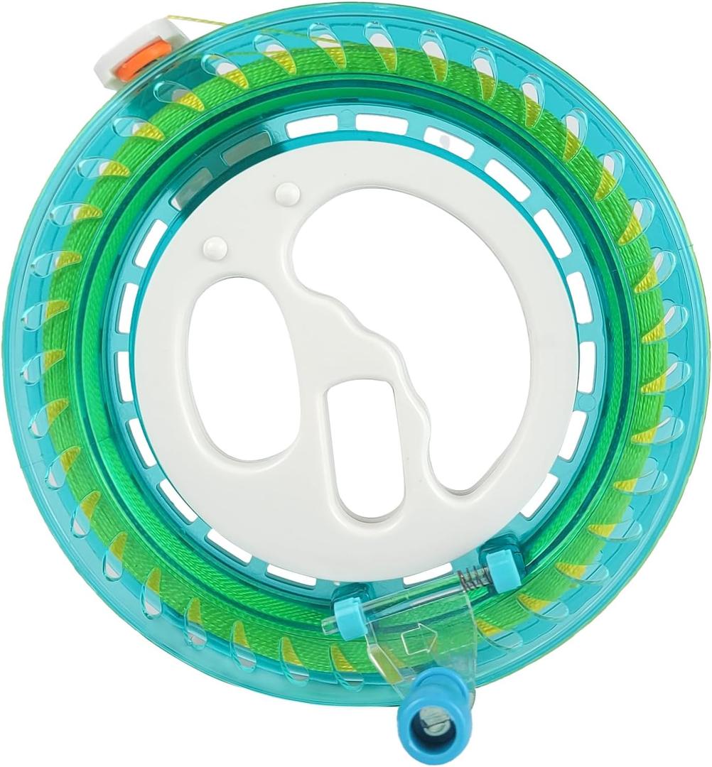 Simxkai Kite String Reel, String Spool, Line Winder, Come with Lock (Blue, 7.2in with 650ft)