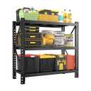 ErgoNova Garage Shelving 1800LBS Heavy Duty Shelving Units and Storage Shelves Adjustable 3 Tier Metal Shelving for Kitchen,Utility Room and Basement, 24" D x 47.24" W x 51.2" H, Black