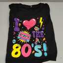 Oversized 80s Outfits for Women I Love The 80s Shirt Vintage neon Shirts for Birthday Party Gift Casual Short Sleeve Top, 2XL