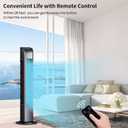 Uthfy Oscillating Tower Fan for Bedroom, Portable Standing Fan with Remote, 3 Modes 3 Speeds, 7.5H Timer, 120° Quiet Cooling for Living room, Office, Black