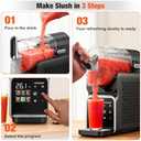 Slushie Machine No Ice Needed, Auto-Clean, Slushy Machine for Home, 220W Quick Frozen Drink Maker with 6 Preset Programs for Margaritas, Frapps, Milk Shake and More, LED Display, Black, 88oz