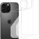 iCsapr 3 Pack Glass Back Screen Protector Compatible for iPhone 16 pro max 6.9-Inch [9H Hardness]-HD Back Tempered Glass, Scratch Resistant,Easy Install，rear glass protector