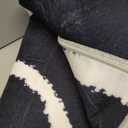 YIHOUSE Abstract Washable Rug 5x7,Ultra Thin Non Slip Black Rugs for Living Room,Modern Minimalist White Stripe Rugs for Bedroom,Dining Room Office Playroom (5'x7',Black-2)