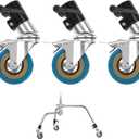 Selens Heavy Duty C Stand Swivel Casters Set 0.98inch/25mm, Light Stand Wheels with Brake for Photography Studio Video Shooting