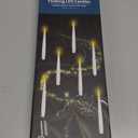 Floating Candles with Wand, 10 Pack Halloween Flameless Candles Battery Operated LED Taper Hanging Electric Candle for Christmas Halloween Birthday Party Decor 6.1in