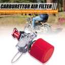 ORAEVY VM22 Racing Performance Carburetor Carb Mainfold Intake Pipe Air Filter Fit For Predator 212cc GX160 Honda GX200 CT200U 196cc KT196 Clones Go Kart Mini Bike Race Kart (Red)