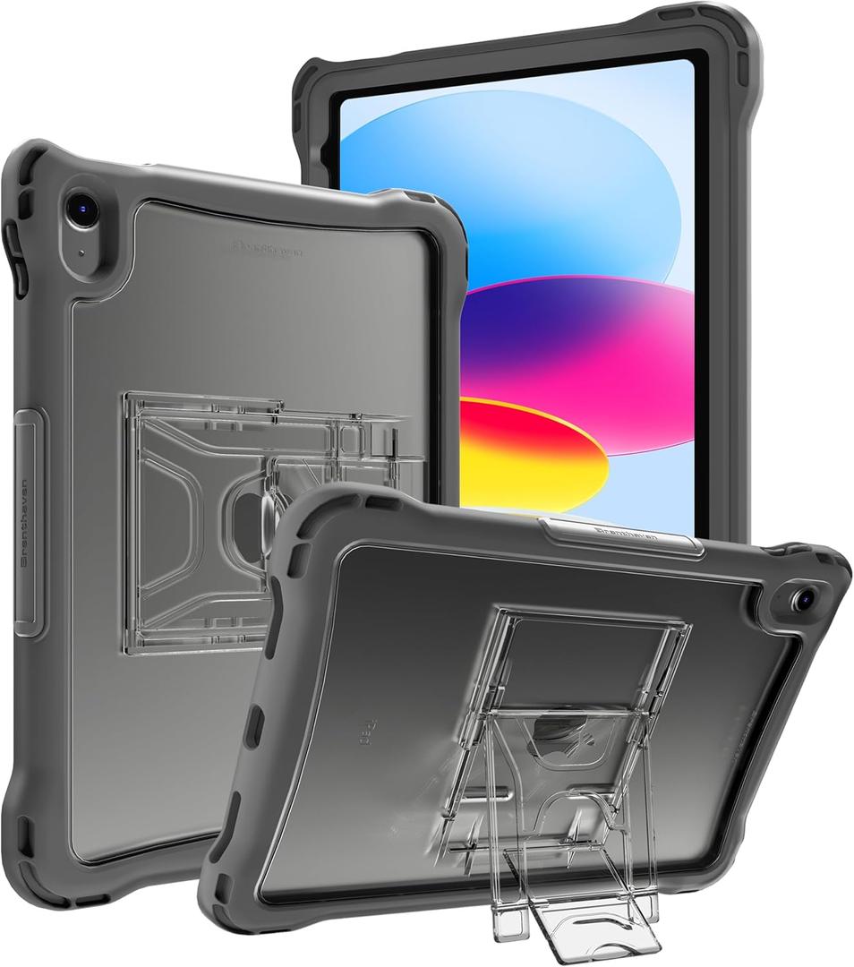 Brenthaven 360 Rugged iPad Case Fits ONLY Apple 11th Gen A16 & 10th Gen 2022 Drop Tested Cover - Gray