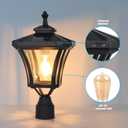 Outdoor Solar Lamp Post Light, WG4345Q-A Dusk to Dawn Bright Colored LED Waterproof 3-Inch Aluminum Post Light for Pole Deck Yard Garden Gates Patio Walkway, 18 x 7.68 x 7.68 inches