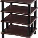 Monolith 4 Tier Audio Stand XL - Open Air Design, Each Shelf Supports up to 75 Lbs, Perfect Way to Organize AV Components, Espresso