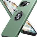 JAME for Google Pixel 10a Case with Screen Protector, Dual Layer Military Grade Protection, Shockproof Cover with Metal Ring Holder Stand Kickstand, Slim Phone Case for Google Pixel 10A, Alpine Green