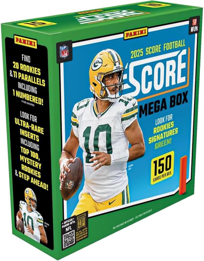 202526 Panini Score NFL Football Mega Box  Official Trading Cards  Mega Box Exclusive Parallels, Rookie Cards & Inserts  Sealed Retail Box