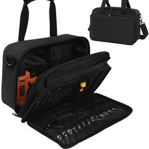 Hard Case Compatible with BLACK+DECKER LDX120C / LD120VA MAX Cordless Drill Driver, Travel Case for Cordless Drill/Driver Bits And Accessories (Fit for Most Standard Drills), Black (Bag Only)