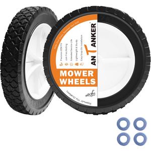 10 Inch Lawn Mower Wheel Replaces for Oregon 72-110 Hand Trucks Utility Carts 10" x1.75" Wheel, 2Pcs