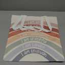 Cute Small Tote Bag for Women, Kids Tote Bags for Girls, Boho Neutral Rainbow Library Book Tote Bag Gift for Teen Girls, I Am Kind I Am Smart I Am Brave