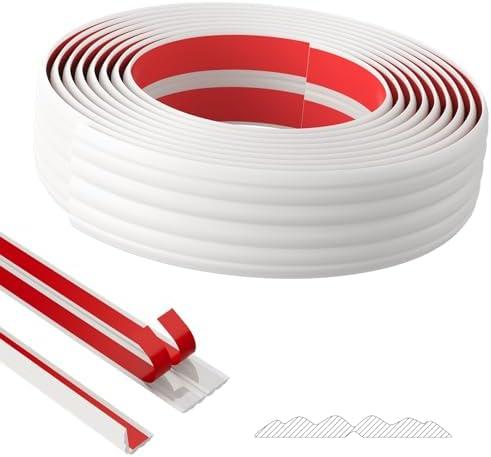 Duzzy Wall Corner Protector Trim, 20 Feet Flexible Inside & Outside Guard, Peel and Stick Molding, Self-Adhesive Strip for Wall Edge, Ceiling, Door Frames, Countertop