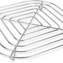 LikeLion Crisper Rack for Ninja Crispi Air Fryer FN101, Stainless Steel SUS304, Food Grade, Compatible with Ninja Crispi Air Fryer 2.5Qt and 4QT Glass Containers, Silver