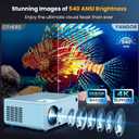 FANGOR 5G WiFi Bluetooth Projector - Native 1080P HD Outdoor Movie Projector , Portable Home Theater Video Projector with Zoom, HiFi Speaker, Compatible with TV Stick/Phone/PC/USB (No Tripod)