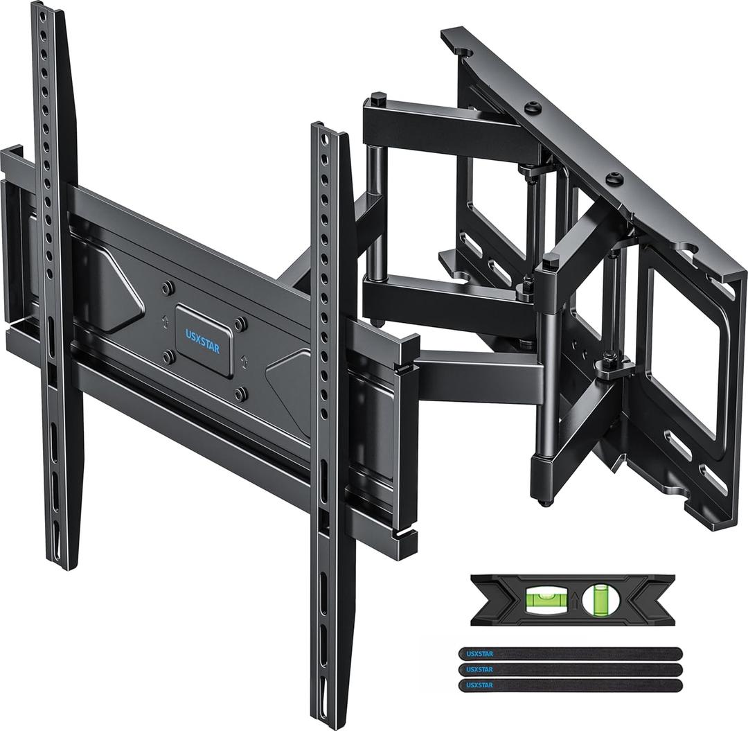 USX STAR UL Listed Full Motion TV Wall Mount Bracket for Most 32-70 inch TVs, Swivel Extend Tilting TV Mount, Max VESA 400x400mm, Holds up to 99 lbs & 16" Wood Studs with Hole Drilling Template USX STAR UL Listed Full Motion TV Wall Mount Bracket for Most 32-70 inch TVs, Swivel Extend Tilting TV Mount, Max VESA 400x400mm, Holds up to 99 lbs & 16" Wood Studs with Hole Drilling Template