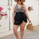 Blooming Jelly Women Plus Size Swim Dress Swimsuit One Piece Tummy Control Bathing Suit Swimsuit 2026 3XL, Leopard