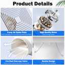 FEITON 110 CFM Bathroom Fan Exhaust Fan Ceiling Mount, 30W, 110V, 1.0 Sones, Square Quiet Ventilation, 4-in Duct, 8.8" x 8.8" Mounting Hole
