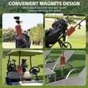 Archerest Magnetic Golf Scorecard Holder, 7.48" x 4.33" Premium Leather Yardage Book Cover Golf with A Pencil and Five Double Sided Printed Scorecards, Golf Accessories and Scorecard Book (Brown)