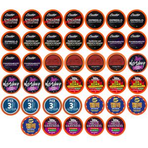 Two Rivers Coffee Bold & Dark Roast Coffee Pods, Compatible with 2.0 Keurig K-Cup Brewers, Assorted Bold Variety Pack, 40 Count (EXP 02/01/27)
