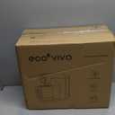 Ecoviva Countertop Reverse Osmosis Water Filter, 6 Stage RO Water Filtration System with 44 oz Glass Carafe, Meets NSF Standard Water Purifier, 3:1 Pure to Drain, Black