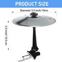 2 x Mini Car Cymbal Air Vent Clip  Universal Car Drum Cymbal Ornament, Fun Musical Car Accessory Gift for Drummers & Music Lovers (Silver)