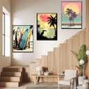 gganmtere 6 Packs Landscape Diamond Art Kits for Adults,Beach Diamond Paintings Beginner,5D Full Drill Diamond Painting Dot,Gem Art for Adults Wall Decor 12x16inch