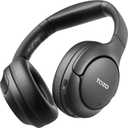 TOZO HT2 Hybrid Active Noise Cancelling Headphones, Wireless Over Ear Bluetooth Headphones, 60H Playtime (Black)
