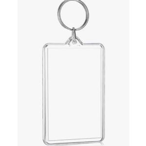 Clear Acrylic Keychain Frame - Double-Sided Photo Insert Keyring, Picture Snap-In Holder, Perfect for 4.2x5.6cm Photos, Ideal DIY Gift for Keepsakes and Souvenirs