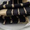 OJIA Outdoor Door Mat 27.5"x43", Black and Tan Outdoor Rugs Cotton Hand-Woven Front Door Rug Machine Washable Door Mats Striped Entry Rug for Front Porch/Farmhouse/Kitchen/Entryway/Outdoor Decor