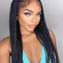 GORGIUS Braided Lace Front Wigs Pre Plucked Knotless Box Braid Wig with Baby Hair Pre Braided Glueless Synthetic Cornrown Wig For Women