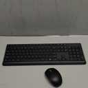 Wireless Keyboard and Mouse Combo for Windows, 2.4G Full-Sized External Cordless Computer Keyboard Mouse Combo for Laptop PC Desktop Chrome Mac, Number Pad 1600 DPI Silent Mouse USB Receiver (Black)