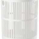 Zone Denmark Laundry Basket - Elevate Your Laundry Routine with Style and Functionality, White 16.14x16.14x21.65 inches(missing Lid)