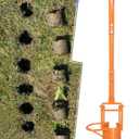 glorousamc Bulb Planter, Weeder, Sod Plugger, Flower Planting, Soil Sampler-5-IN-1 Lawn Tool and Garden Tool - Enhanced Bottom Edge for Easier Penetration, 33.5 InchA