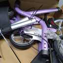 PLANET WALK Super Lightweight Rollator Walker for Seniors, Foldable Rolling Walker with Seat and 8" Rubber Wheels for All Terrain, Unique Design Aluminium Frame Sturdy Walkers for Traveling - Purple
