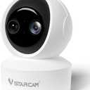 VSTARCAM Security Camera Indoor, Dual Cameras, 2K QHD Security Camera with 10 Zoom, 360 Camera, Baby Monitor, Pet Camera, Human/Pet Detection, AI Tracking, 2.4G Wi-Fi, 2-Way Audio, Plug in 08