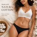 READY TO LOVE Cotton Underwear Women Pack Sexy Breathable Thongs Panties (M)