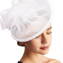 DRESHOW Women Fascinator Hats Tea Party Hat Vintage Pillbox Hat Headband for Cocktail
