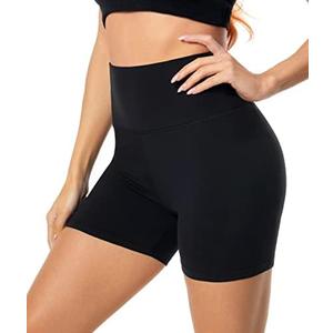 FULLSOFT High Waisted Biker Shorts for Women-5" Tummy Control Fitness Athletic Workout Running Yoga Gym Shorts, Extra Large, Black  FULLSOFT High Waisted Biker Shorts for Women-5" Tummy Control Fitness Athletic Workout Running Yoga Gym Shorts, Extra Large, Black