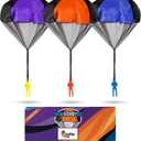 Nutty Toys Parachute Toys for Kids - Tangle Free Outdoor Flying Parachute Men, Top Indoor & Outside, 3 4 5 6 7 8 9 10 11 12 Year Old, Best Valentines Day Idea 2026, Unique Boy & Girl Easter Gifts