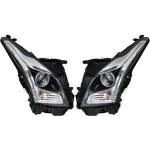 Headlights Assembly Replacement for ATS Sedan 2013-2018 Halogen Type Projector Headlights Driver and Passenger Side